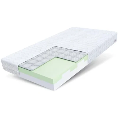 Image de FDM Matelas Enfant Paulo pour lit Mousse 60 x 120 cm degré de dureté H3 9 Zones 16 d’épaisseur Sarrasin antiallergique Oeko Tex Blanc polyuréthane