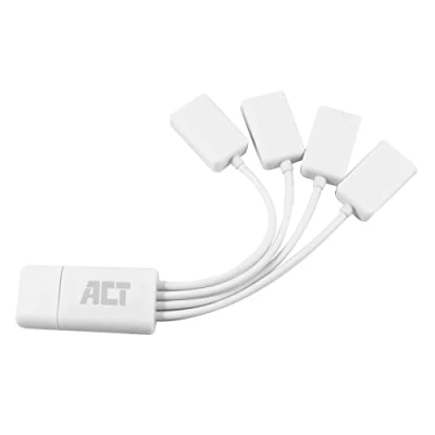 Image de ACT AC6210 hub &amp; concentrateur USB 3.2 Gen 1 (3.1 1) Type A 480 Mbit/s Blanc