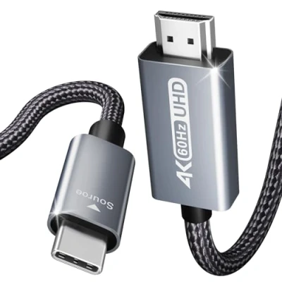 Image de câble USB C vers HDMI (4K@60 Hz), 1.8M BENFEI Type [Thunderbolt 3/4] [Coque en Aluminium et Nylon]
