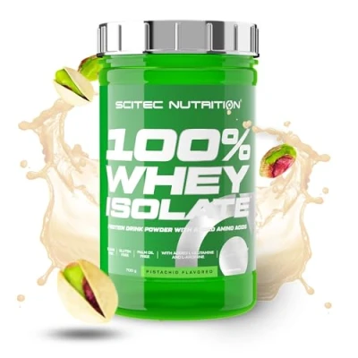 Image de Scitec Nutrition 100% Whey Isolate Pure Protein Power avec BCAAs Glutamine &amp; Arginine Formule sans sucre ni gluten, 700 g, Pistache
