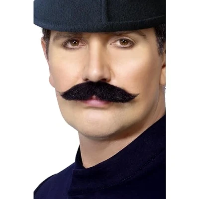 Image de Smiffys Moustache de Bobbie londonien, vieille Angleterre, noire, autoadhésive