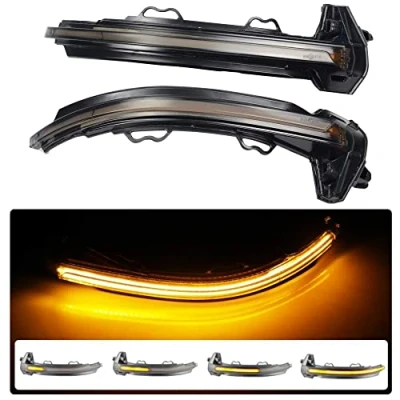 Image de Hacreyatu 2x clignotant LED dynamique aile latérale rétroviseur indicateur adapté pour A udi A4 S4 B9 A5 S5 RS5 2017 2018 2019 (Jaune)