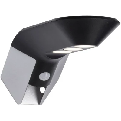 Image de Paulmann 94250 Soley Applique murale solaire LED d&#039;extérieur en plastique Anthracite 3000 K Blanc chaud 1 x 1,22 W