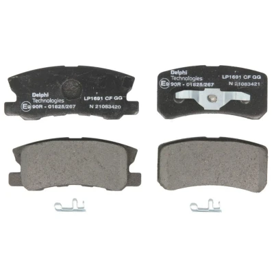Image de DELPHI LP1691 Jeu de plaquettes frein avec indicateur d&#039;usure sans tôle anti bruit accessoires CITROËN: C Crosser SUV, PEUGEOT: 4007