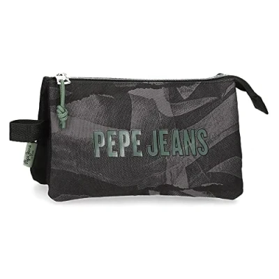 Image de Pepe Jeans Davis Trousse Triple Noire 22 x 12 5 cm Polyester