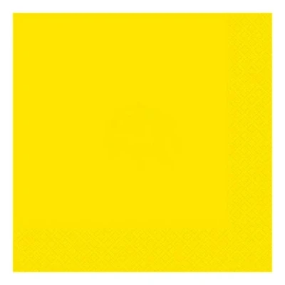 Image de Serviettes jaune Neon33x33cm 20 morceaux