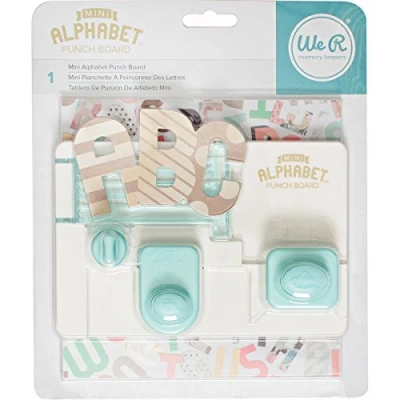 Image de We R Memory Keepers Mini Lettres de l&#039;alphabet Punch Board Multicolore