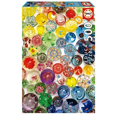 Image de Educa Bulles Fantaisie 500 pièces Puzzle. Mesure : 34 x 48 cm. Comprend Fix Puzzle Tail pour l&#039;accrocher Une Fois l&#039;assemblage terminé. À partir de 11 Ans (19549)