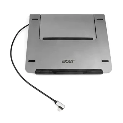 Image de Support PC Portable avec station d&#039;accueil intégrée 5 en1 Gris