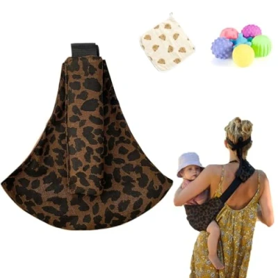 Image de porte bébé réglable, facile à porter pour tout petits, confortable nouveau né jusqu&#039;à 3 36 mois (léopard)