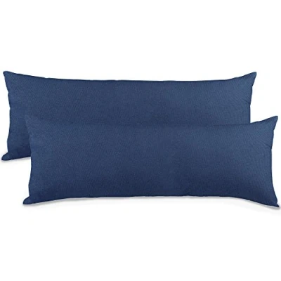 Image de aqua textil Classic Line Housse de Coussin Lot 2 Fermeture Éclair Coton 40 x 145 cm Bleu foncé