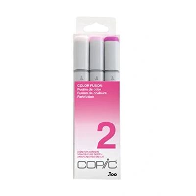 Image de Copic Sketch Set « Color Fusion 2 », 3 Twin Marker avec une pointe de largeur moyenne et brush ».