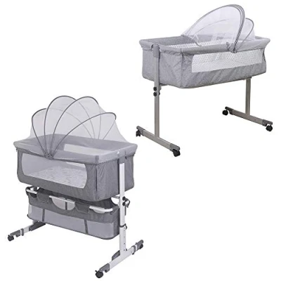 Image de THINFAR Berceau Cododo, Bébé avec Matelas Moelleux et Moustiquaire, Calidoo Lit Cododo de Bébé, Pliable (92 * 58 70 87cm)