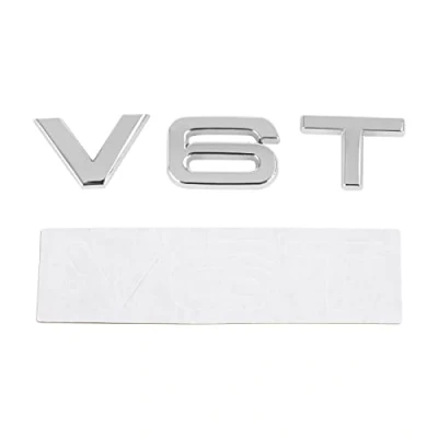 Image de Areyourshop V6T Emblème Badge pour Audi A1 A3 A4 A5 A6 A7 Q3 Q5 Q7 S6 S7 S8 S4 SQ5 Chrome