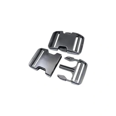 Image de BAIWOAK Lot de 2 clips boucle à dégagement latéral en plastique robuste 50 mm pour sangle 5,1 cm sans couture, Noir