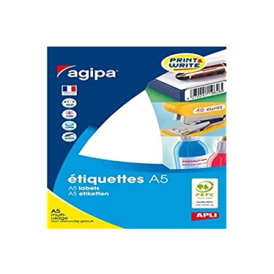 Image de Apli 114004 étui de 640 étiquettes multi usage Ø 24 mm Couleur: Blanc Coins: Pastilles