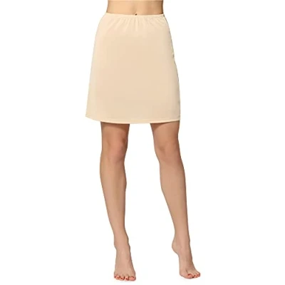 Image de Bellivalini Jupon sous Robe Jupe Lingerie vêtements Femme ME897 (Beige, M)