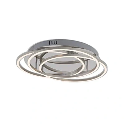 Image de BRILONER Leuchten Plafonnier LED, lampe de plafond réglable, inclut une fonction mémoire, 60 Watt, 4.800 Lumen, 3.000 Kelvin, aluminium chrome, 546x95mmm (DxH)