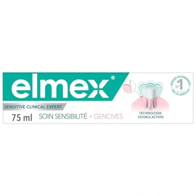 Image de Elmex Dentifrice Soin Sensibilité plus Gencives protège les dents sensibles avec une utilisation continue 75mL