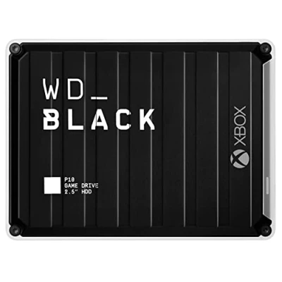 Image de WD_BLACK P10 pour Xbox, 5 To Disque dur Externe Portable, des vitesses allant jusqu&#039;à 130 Mo/s, avec une abonnement d&#039;un mois au Xbox Game Pass, Noir et Blanc