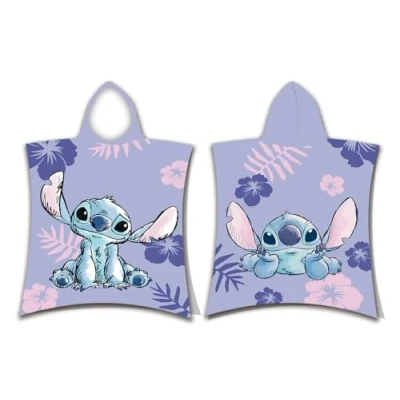 Image de Jerry Fabrics F Poncho de Plage Bain Lilo&amp;Stitch Enfant 50 x 115 cm 100% Coton