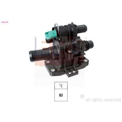 Image de EPS 1.880.708 Thermostat d&#039;eau 83 Made in Italy OE Equivalent avec joint d&#039;étanchéite PEUGEOT: Partner I Combispace, 207 3/5 portes, 206 portes
