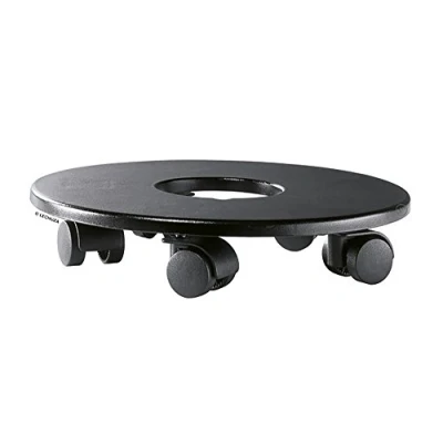 Image de Lechuza Support à roulettes d’Extérieur et d&#039;Intérieur Pour modèle Classico/Canto/Puro/Cube/Cursivo/Quadro Coloris Noir Ø 36 x 5,8 cm