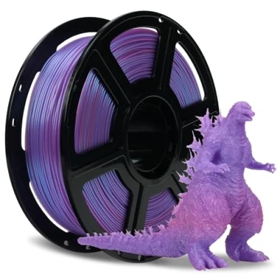 Image de FLASHFORGE Chameleon HS PLA dégradé bleu et rose, impression rapide maximale de 500 mm/s, filament changement couleur 1,75 mm, change en fonction la lumière l&#039;angle
