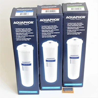 Image de Set de quatre cartouches filtrantes rechange pour Aquaphor Morion Système filtration eau Osmose Inverse