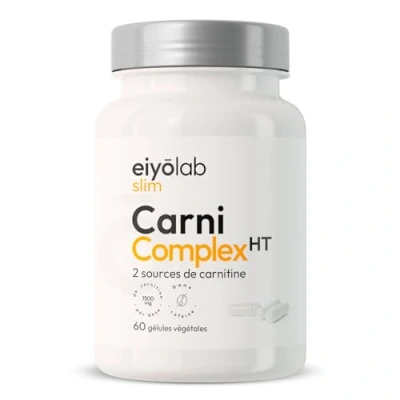 Image de CARNI COMPLEX HT 2 Sources : L Carnitine Tartrate + ALCAR Energie Sèche Récupération Pre workout sans Pipérine, Caféine ni Stéarate de Magnésium Eiyolab