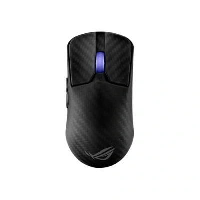 Image de ASUS ROG Harpe Ace Extreme Souris Gaming sans Fil Haut de Gamme 47g, en Composite Fibre Carbone, capteur Optique AimPoint Pro 42 000 dpi, Polling Rate Booster 8 Hz.