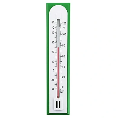 Image de Thermometer World thermomètre précis pour une utilisation en tant que de température ambiante dans la maison, le bureau, jardin ou serre. Fixation murale vert et blanc