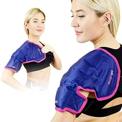 Image de Magic Gel Compresse de Glace pour Epaule Réutilisable. Poche Froid Thérapie Compression Blessures (Tendinite) gauche ou droite