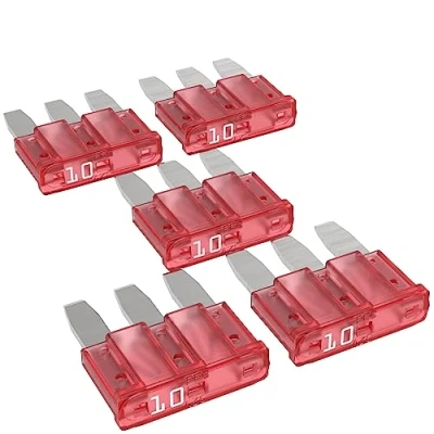 Image de AUPROTEC Micro 3 Fusibles à lame MikrOTO III 5A 15A fusible enfichable d&#039;automobile choix : 10A ampère rouge, 5 pcs