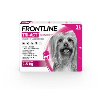 Image de Frontline TRI ACT Spot ON Chien XS On, solution cutanée antiparasitaire externe.