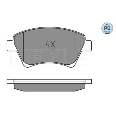 Image de MEYLE 025 239 3018/PD Jeu de plaquettes frein PD Quality Essieu avant contact signal d&#039;usure exclu avec tôle anti bruit RENAULT: SCENIC 2