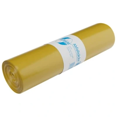 Image de DEISS PREMIUM Lot de 25 sacs poubelle Jaune 70 l