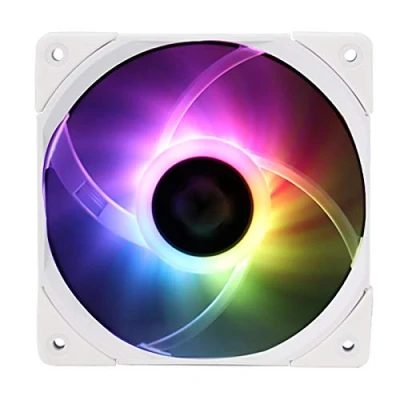 Image de Thermalright TL C12015W S Ventilateur de processeur silencieux 4 broches PWM ARGB PC 15 mm Slimline 120 (blanc ARGB)