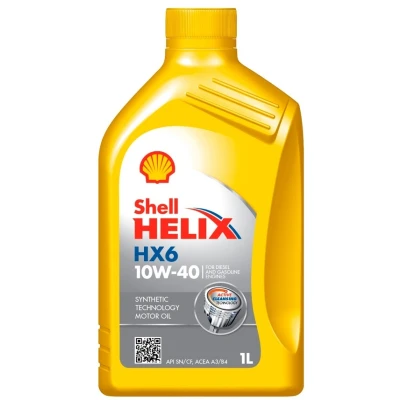 Image de Shell Helix HX6 10W 40 1I Huile moteur 550053775 MERCEDES BENZ: CLA Coupe, Classe C Berline, E RENAULT: TWINGO 2, CLIO 3, 2