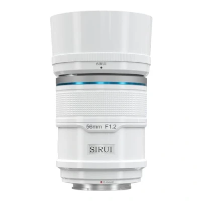 Image de SIRUI Sniper objectif autofocus 56 mm, grand angle F1.2 APS C pour A5 A6 A7 FX A9 ZV E Series (monture E, blanc)