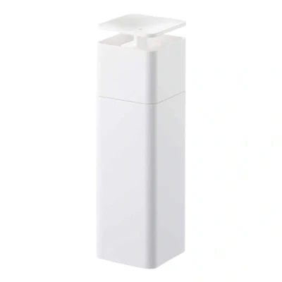 Image de Yamazaki 5213 Tower Distributeur de Savon à Pousser, Blanc, Résine PETG/Polypropylène/Polyéthylène/Silicone, Minimaliste, 5.5 x 18.5 c m