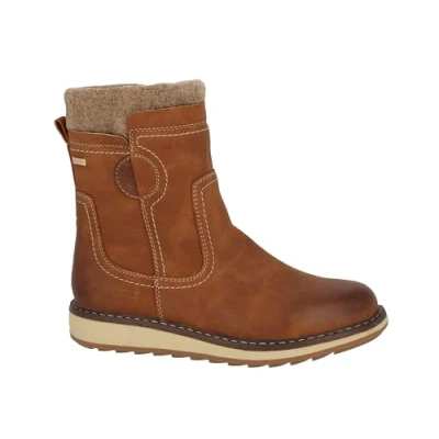 Image de TOM TAILOR Femme 4292703 Botte mi Mollet, Cognac, 39 EU