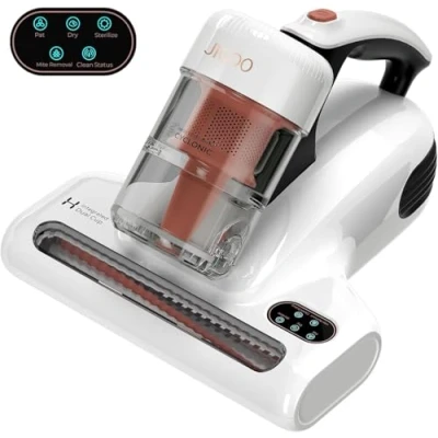 Image de JIGOO J200 Aspirateur Matelas Anti Acariens, à Main 500W avec lumière UV C et ultrasons, Élimine 99% des allergènes, Chauffage Fonction, pour Matelas, Canapés, Textiles, Lit