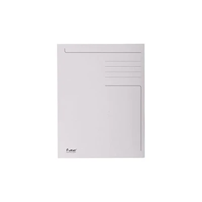 Image de Exacompta Réf. 449019E Paquet de 50 chemises rigides imprimées avec 3 rabats Forever® 280 g/m² 100% recyclées et certifiées Ange Bleu dimensions 24,5 x 35 cm pour format folio couleur gris