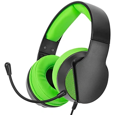 Image de NITHO Janus Casque Gaming pour PS4/PS5/Xbox One/Xbox Series X/S Consoles et PC/Mobile/Tablette, avec Micro Pliable, 3.5 mm Jack Vert