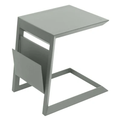 Image de Table d appoint de jardin carrée &quot;Allure&quot; vert laurier 55 x 45 55cm en aluminium Hespéride Unique