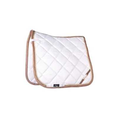 Image de Lauria Garrelli Tapis de Selle Golden Gate Mors Polyvalent Blanc Poney