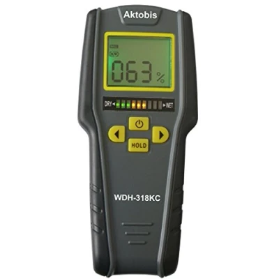 Image de Aktobis Indicateur d&#039;humidité, Humidimètre, Appareil de Mesure l&#039;humidité des Matériaux WDH 318KC avec Pile qualité 9 V