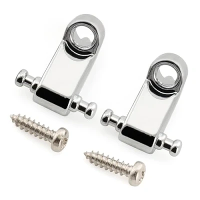 Image de Musiclily Pro Guides Cordes String Trees Retainers pour Guitare électrique Fender American Standard, Chrome (Set of 2)