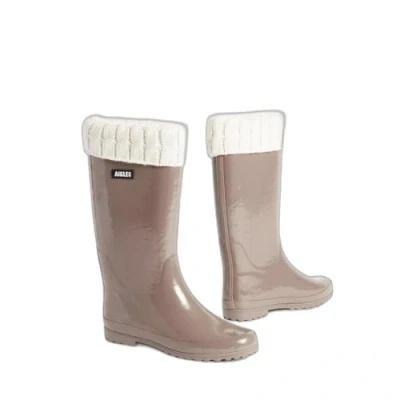 Image de Aigle Eliosa Winter Bottes en caoutchouc, Femme, Taille: 41, Chestnut Caoutchouc naturel